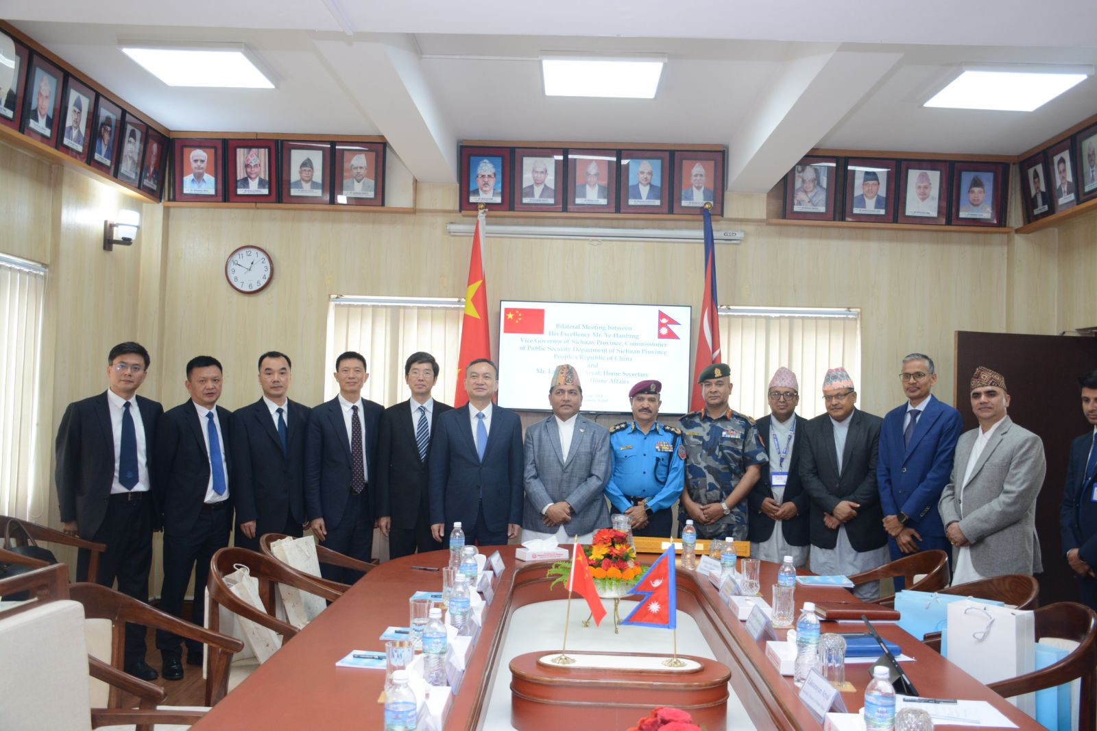 Bilateral Meeting between His Excellency Mr. Ye Hanbing & Mr. Eaknarayan Aryal, Home Secretary- 19-June-2024